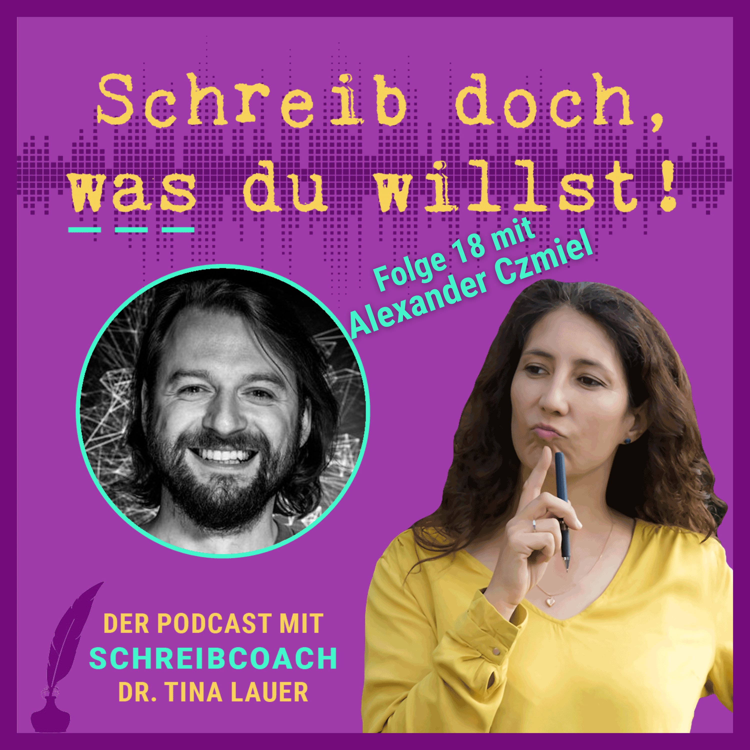Podcast Cover Hast du Panik, dass ChatGPT bald deinen Job als Autor*in übernimmt und bessere Bücher schreibt als du? Oder hoffst du vielleicht sogar, dass die AI es tut? In meinem Interview mit Alexander Czmiel (IT-Experte und Leiter der TELOTA-Abteilun